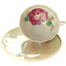 Чашка с блюдцем чайная форма "Тюльпан" рисунок "Свадебный" Дулево